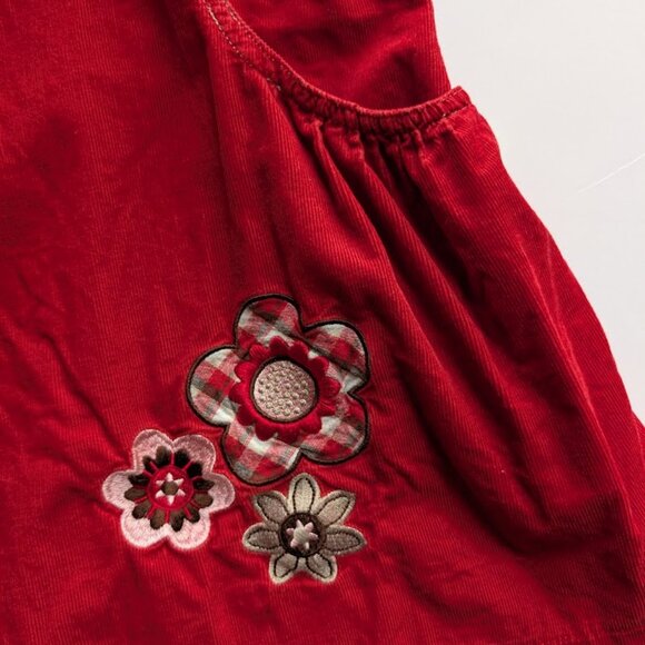 Bitty Baby by American Girl Fall Flowers Red Corduroy Girls Dress 7Y - Picture 3 of 12